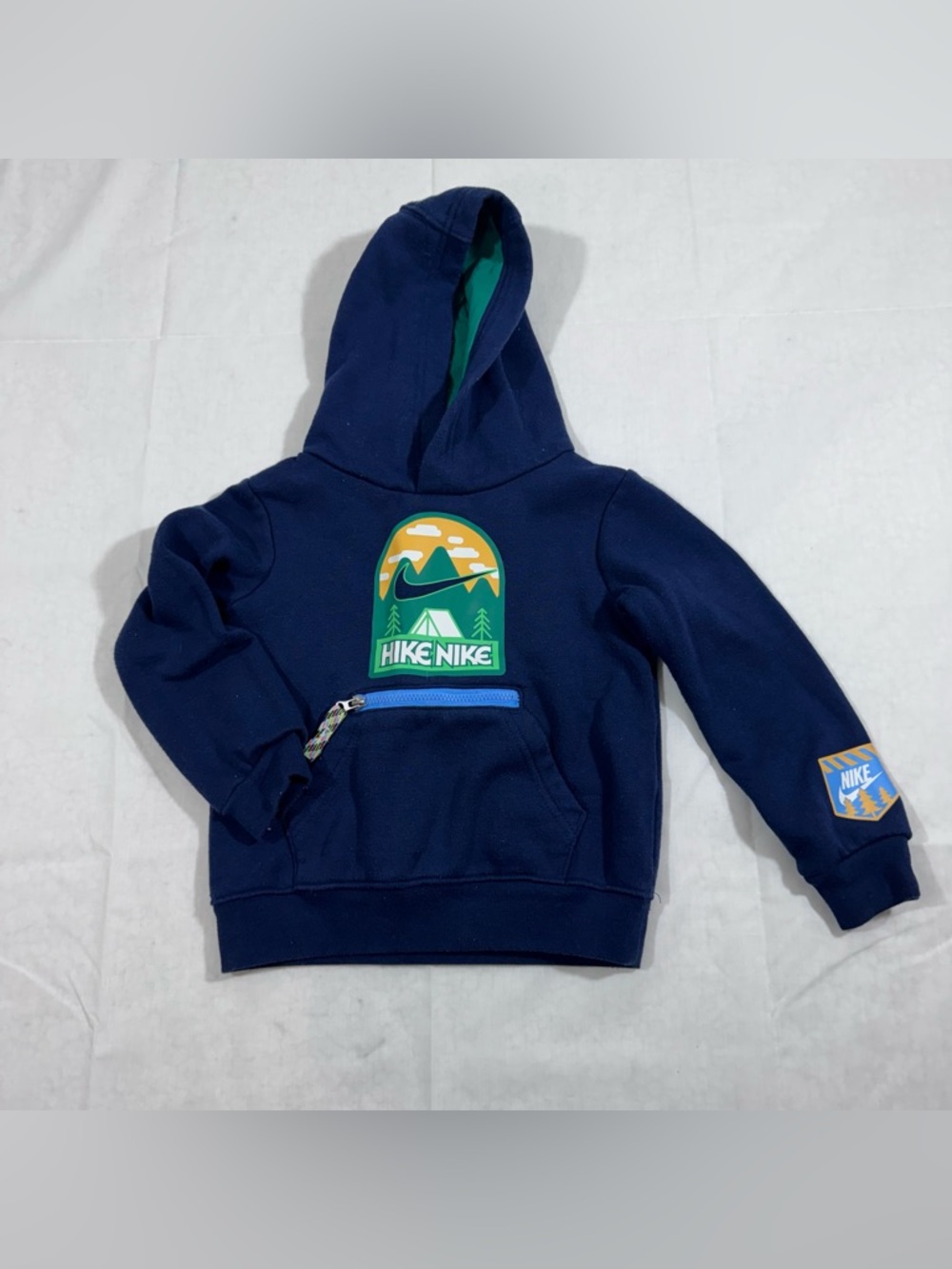 Nike NSW Great Outdoors Fleece Pullover Hoodie Sweatshirt Size 2T Navy Blue